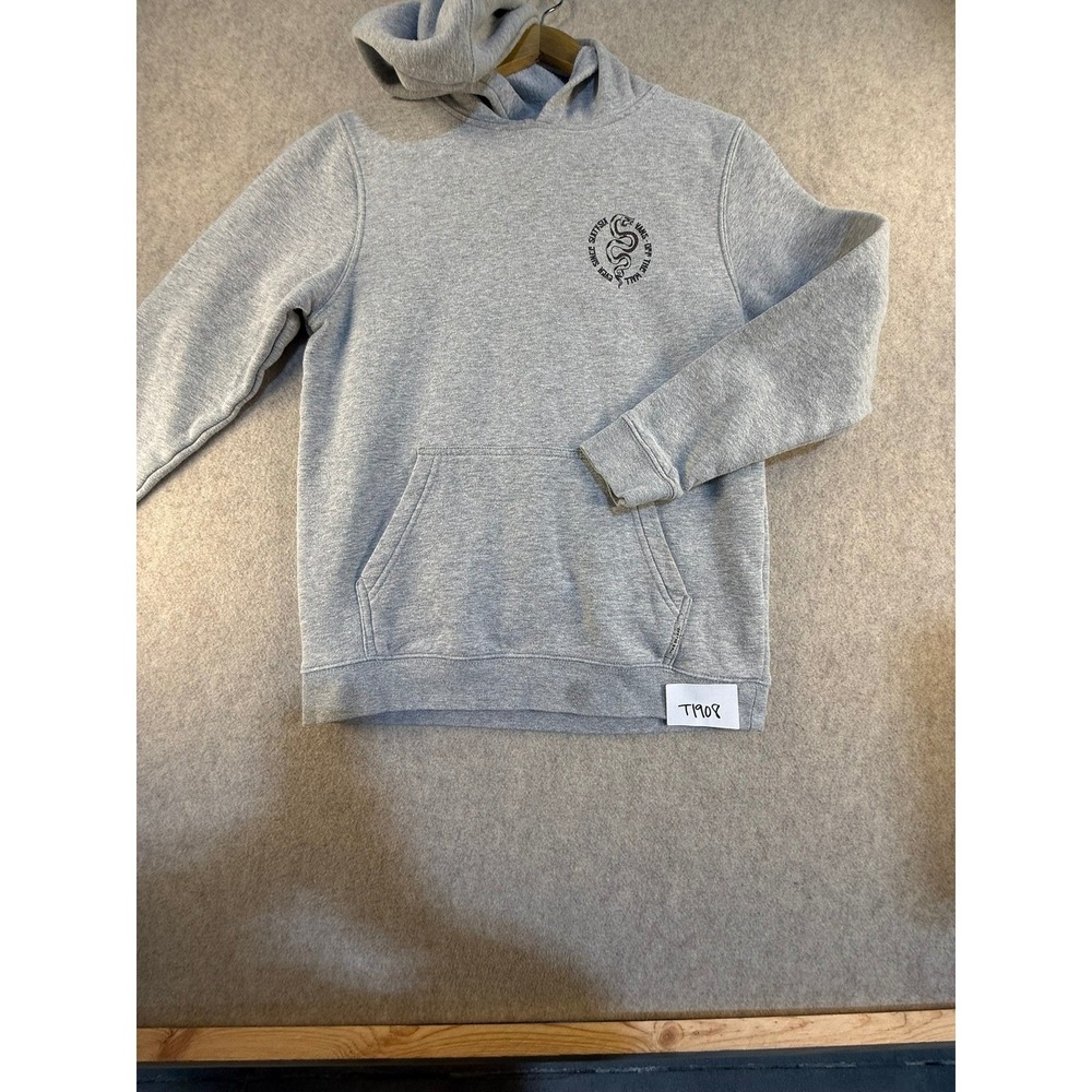 Vans Off The Wall Mens Gray Pullover Hoodie Snake Graphic Sweatshirt Size L